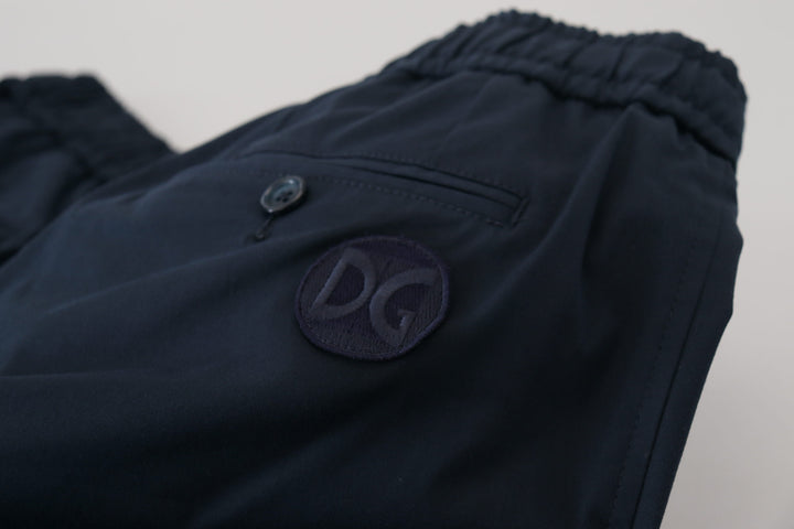 Elegant blue cotton blend shorts