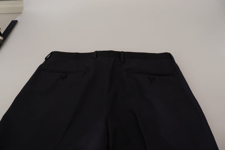 Elegant black wool blend trousers