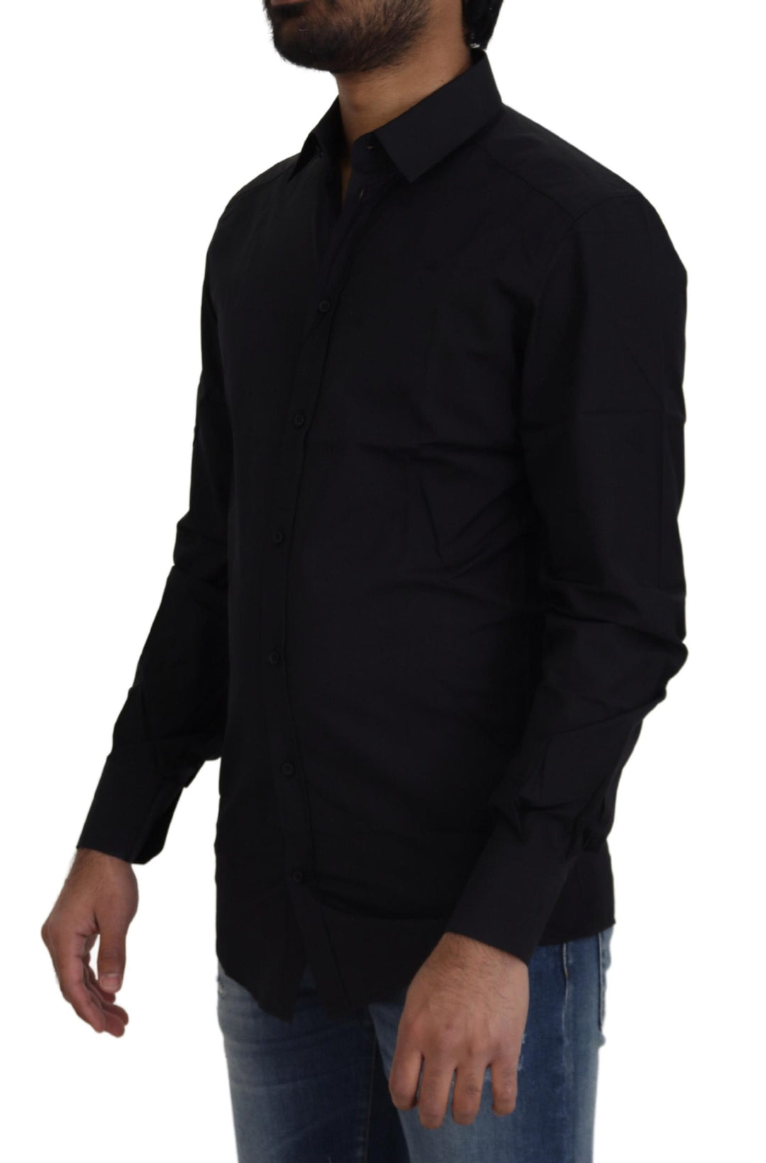 Chic black cotton shirt