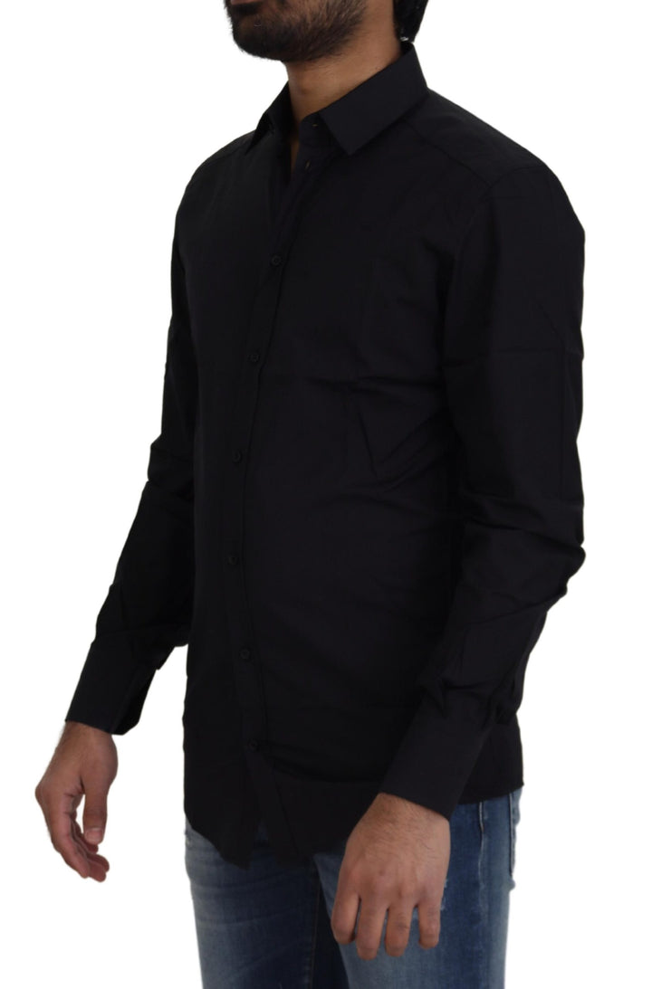 Chic black cotton shirt