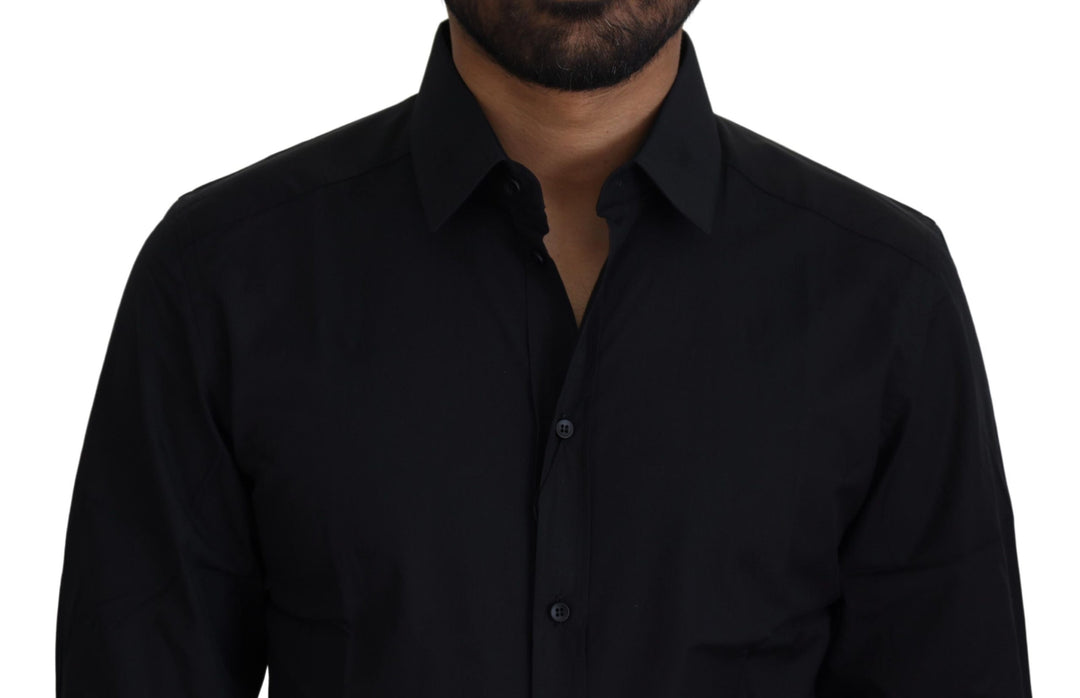 Chic black cotton shirt