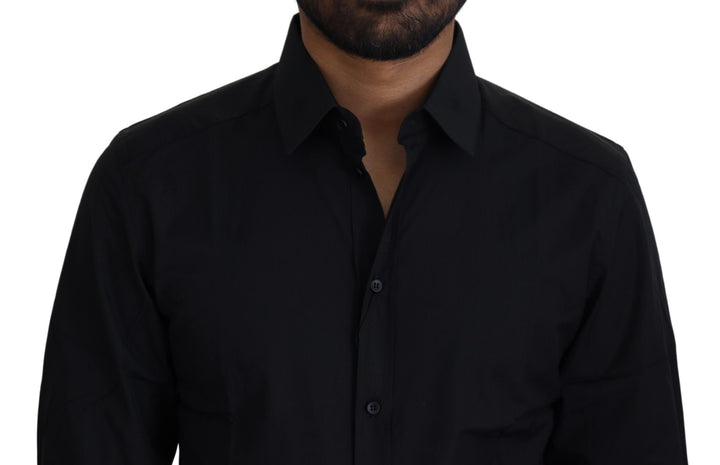 Chic black cotton shirt