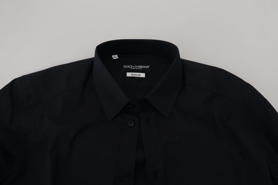 Chic black cotton shirt