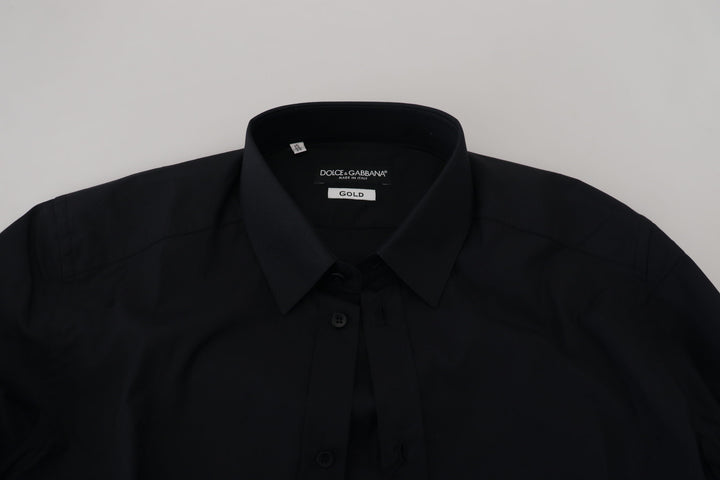 Chic black cotton shirt