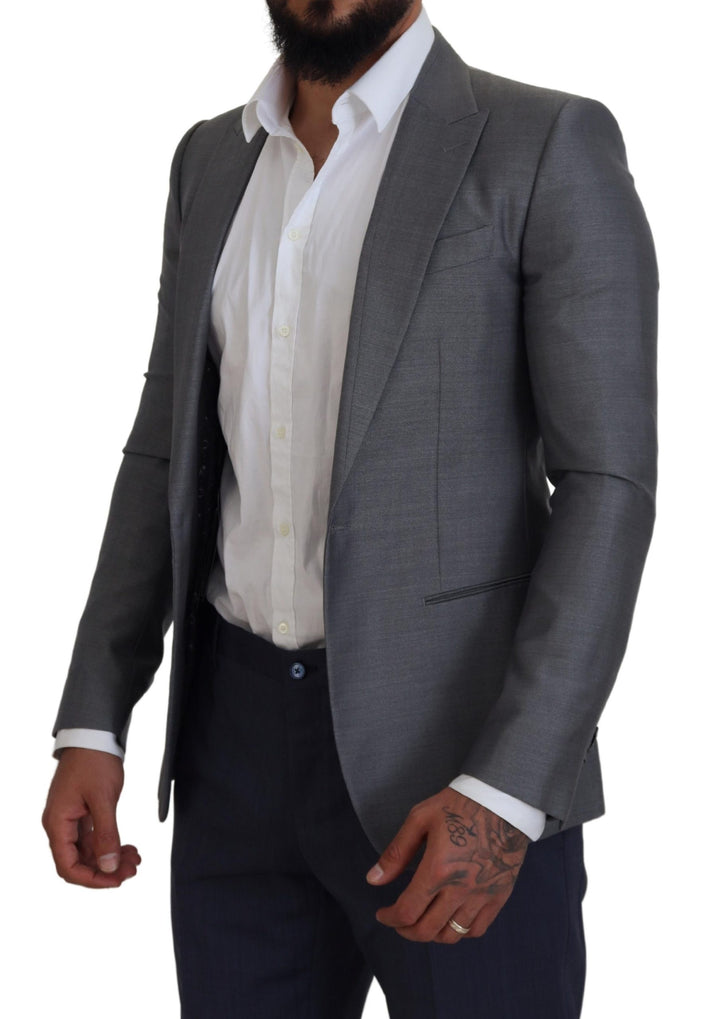 Elegant light gray Sicilia blazer jacket