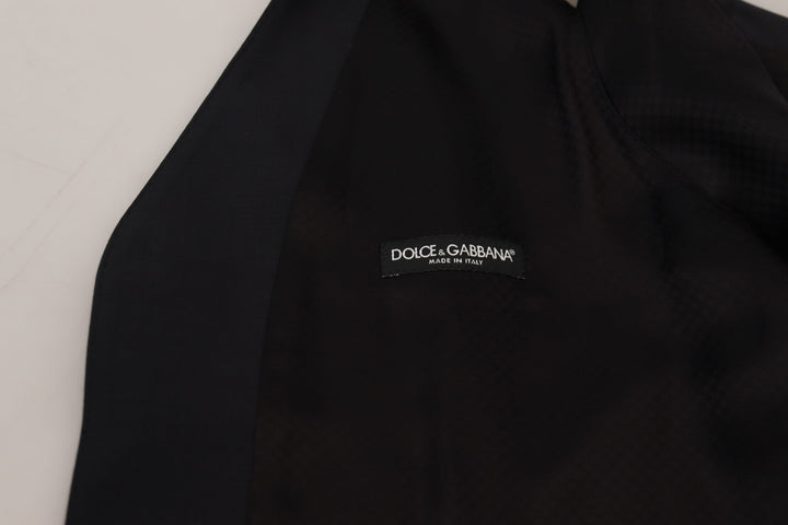 Elegant black single-breasted dress vest