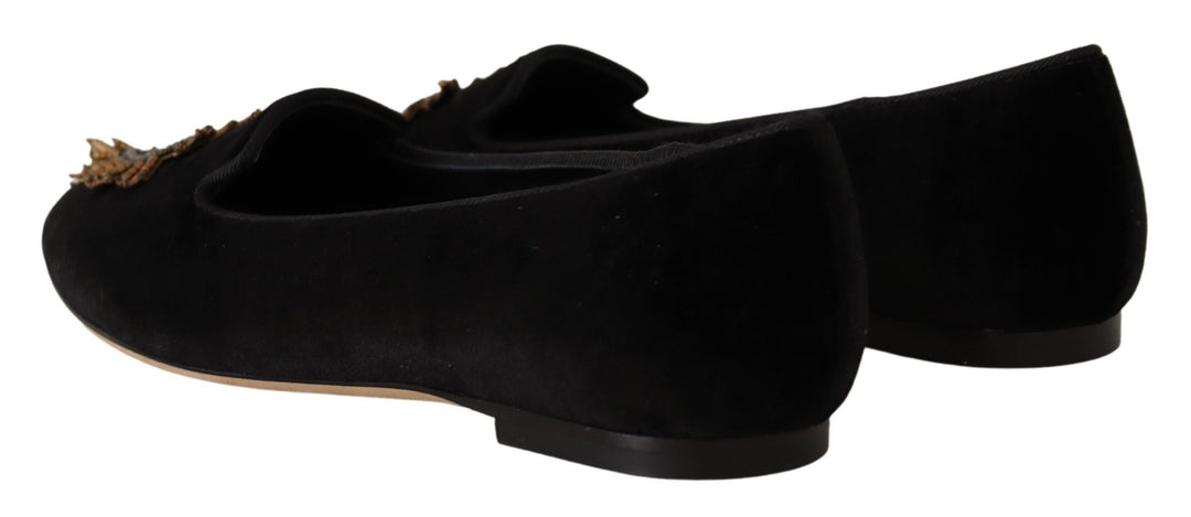 Dolce & Gabbana Elegante flache Schuhe aus Lackleder