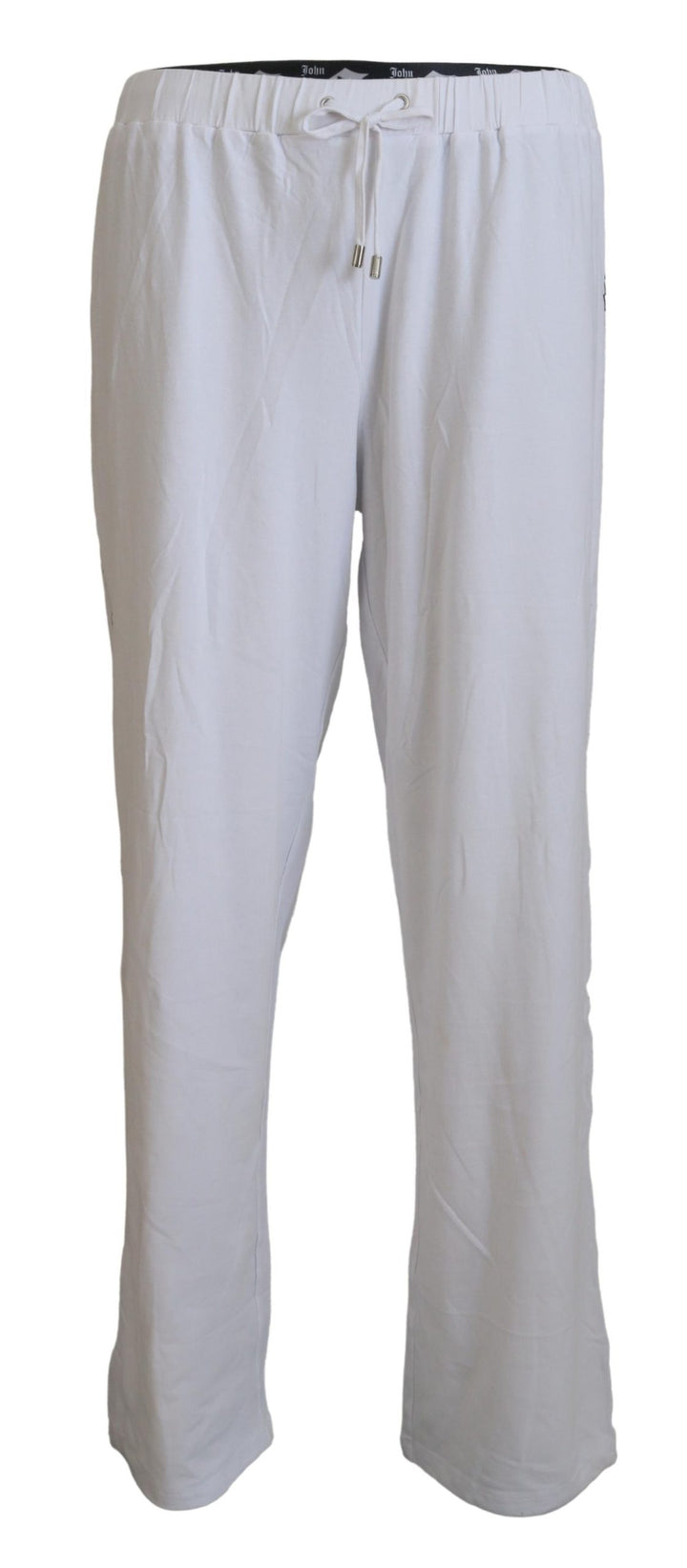 Weiße Baumwolle Logo Lose Männer Hose