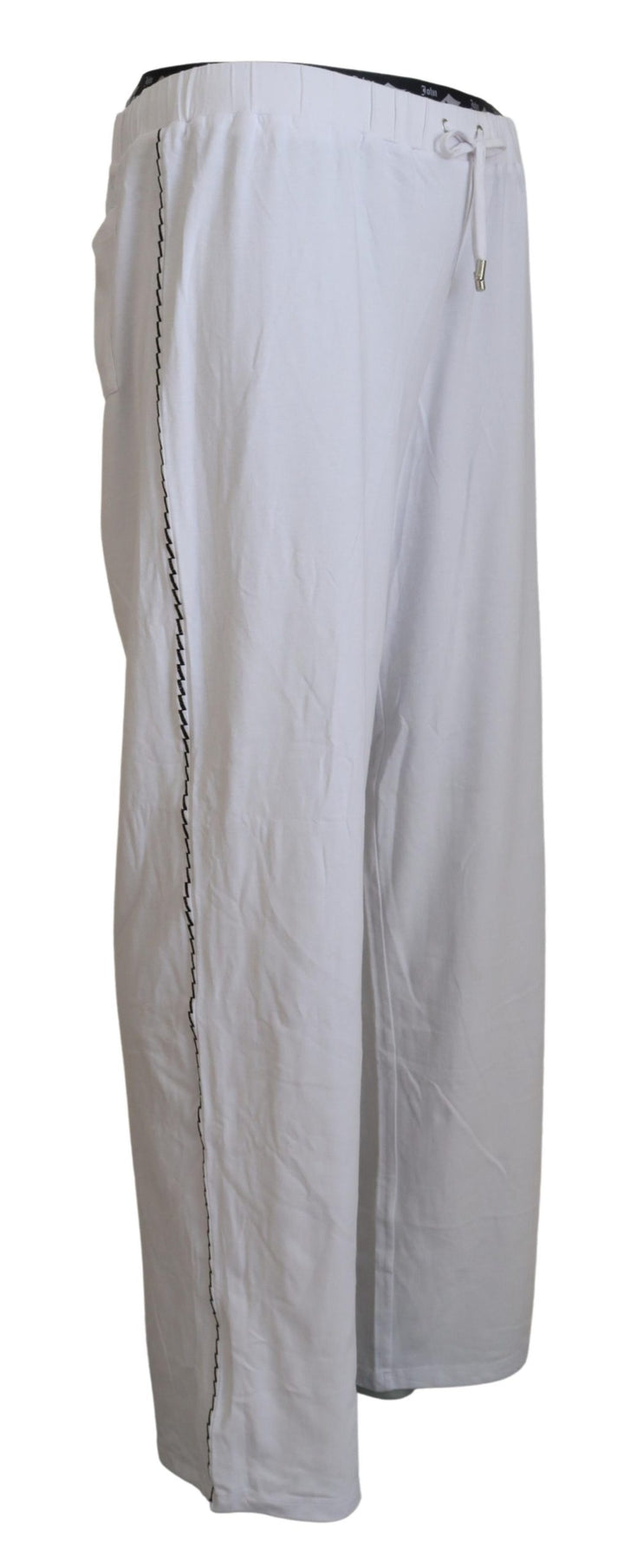 Weiße Baumwolle Logo Lose Männer Hose