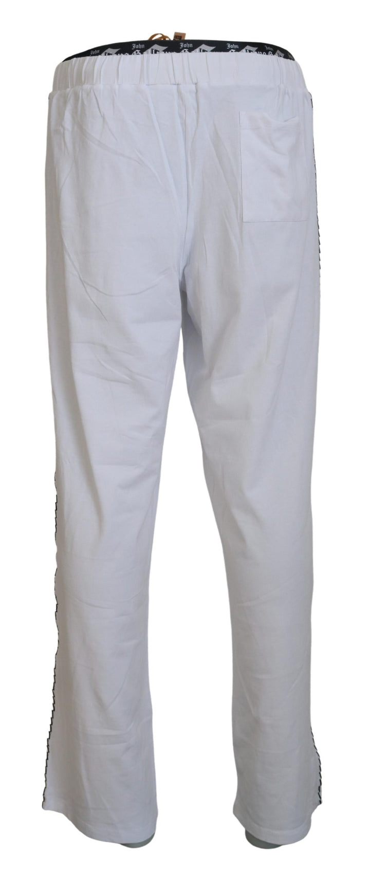 Weiße Baumwolle Logo Lose Männer Hose