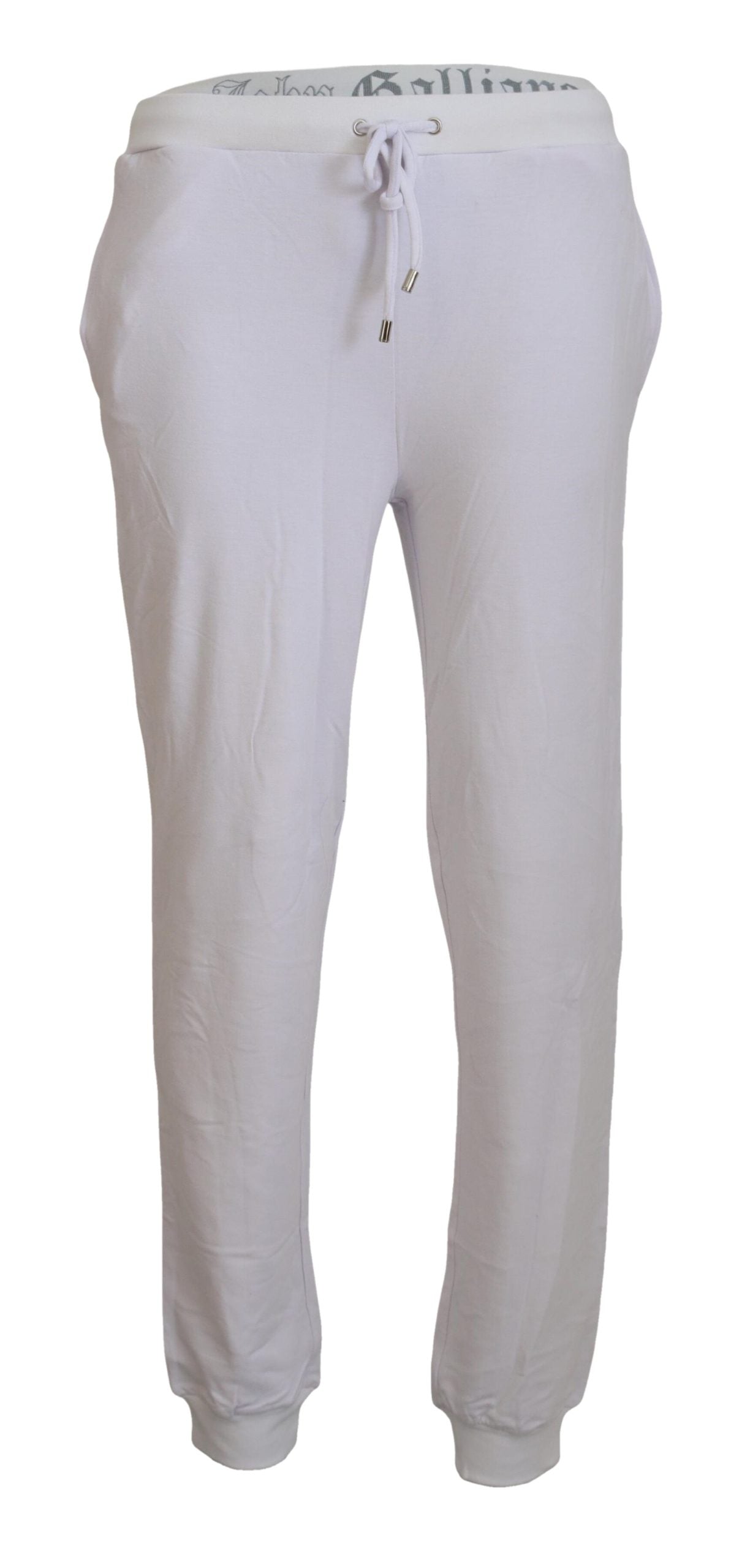 Weiße Baumwoll-Logo-Herren-Jogger-Hose