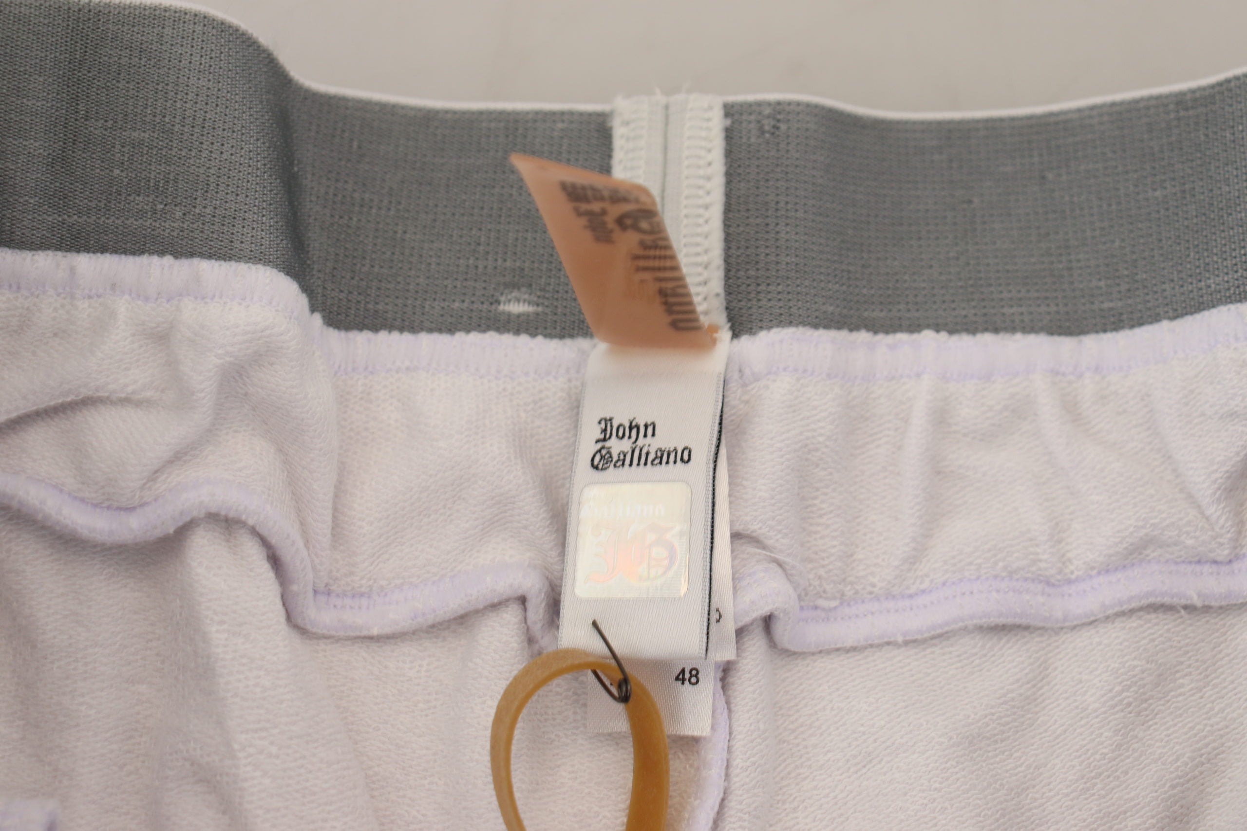 Weiße Baumwoll-Logo-Herren-Jogger-Hose