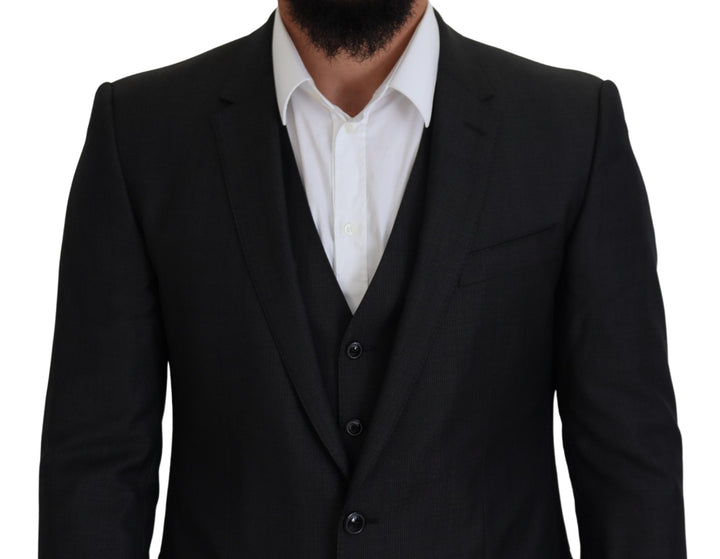 Grauer MARTINI 3 Stück Slim Fit Anzug