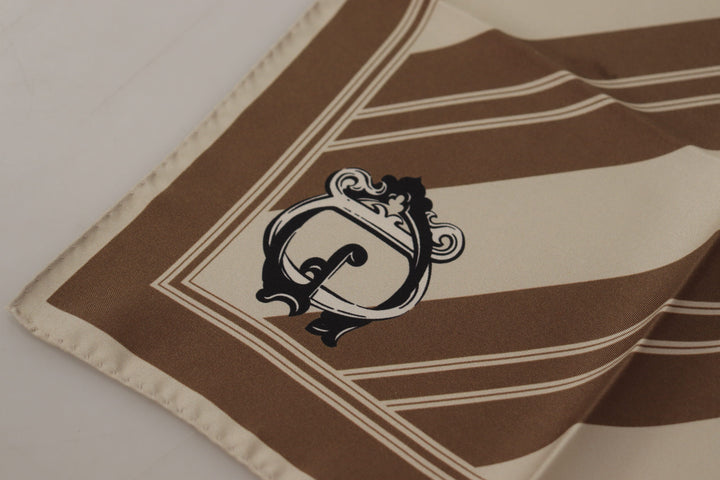 Elegant striped silk scarf for men
