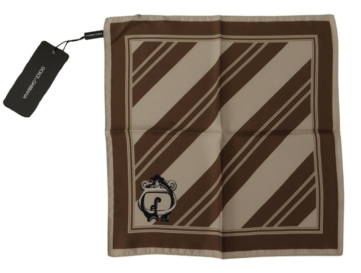 Elegant striped silk scarf for men