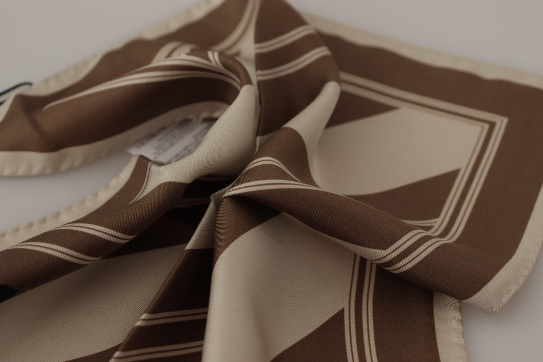 Elegant striped silk scarf for men