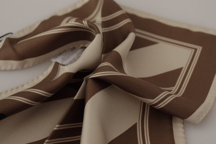 Elegant striped silk scarf for men