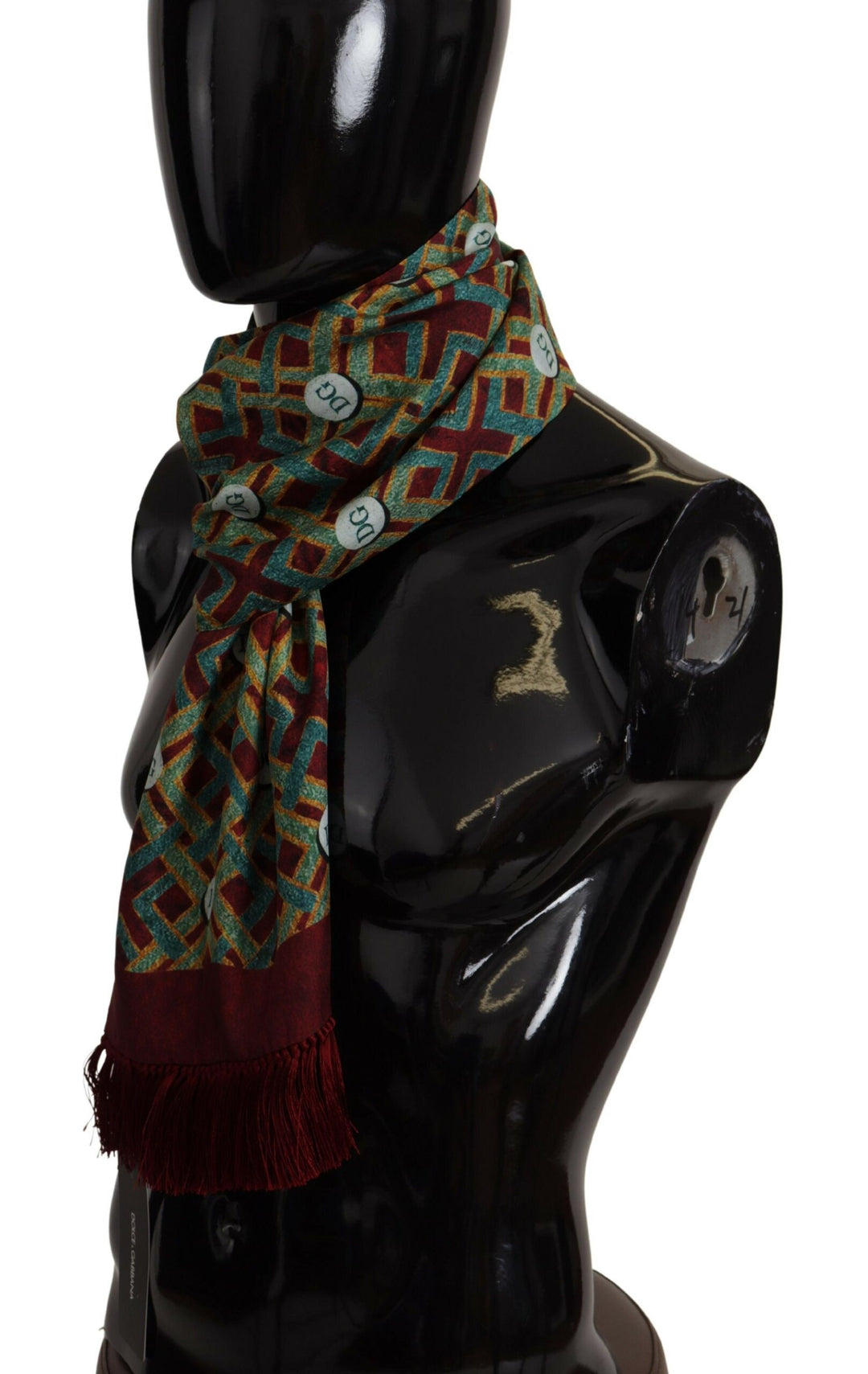 Elegant Multicolor Silk Scarf for Men Wrap