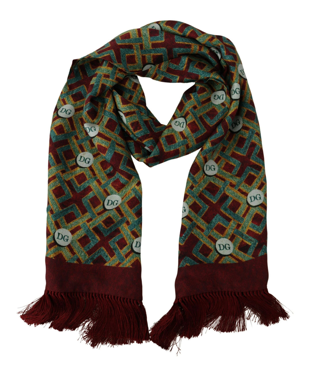 Elegant Multicolor Silk Scarf for Men Wrap