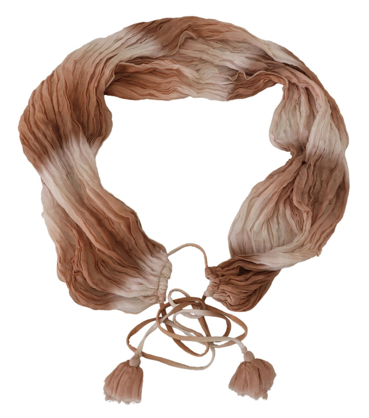 Chic multicolor silk wrap scarf