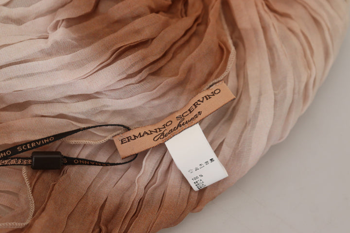 Chic multicolor silk wrap scarf