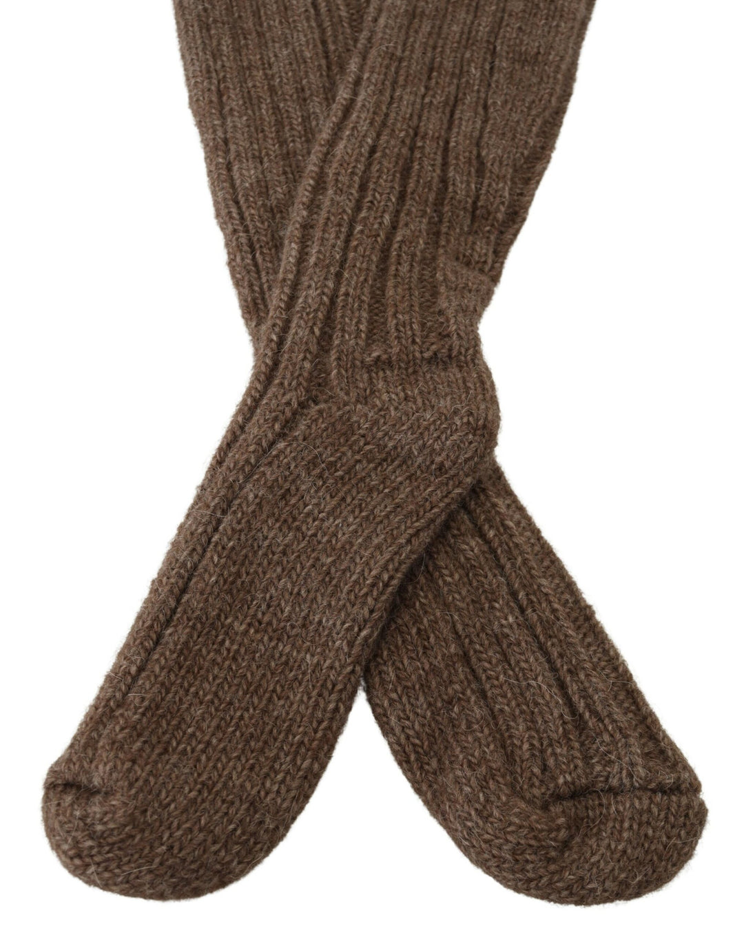 Braune Wolle stricken Kalb lange Frauen Socken