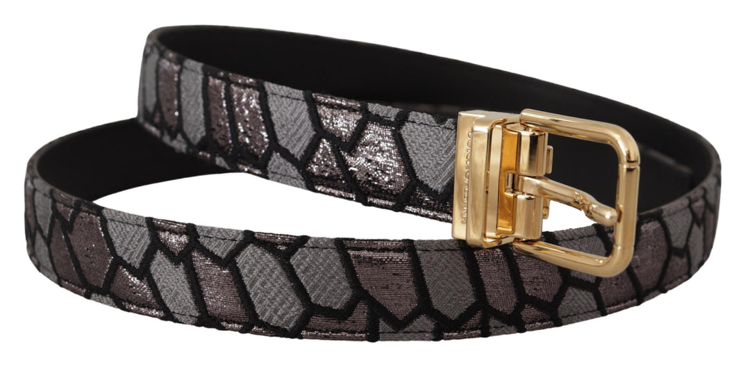 Multicolor leather statement belt