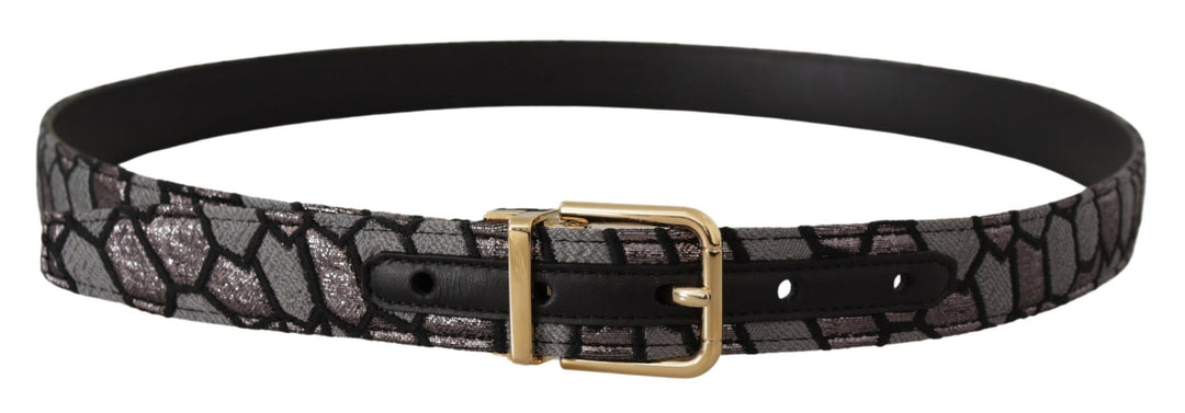 Multicolor leather statement belt