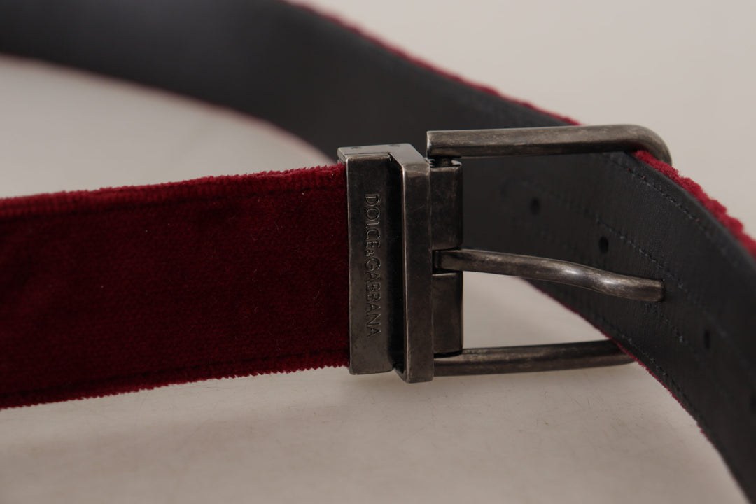 Maroon velvet belt Elegance