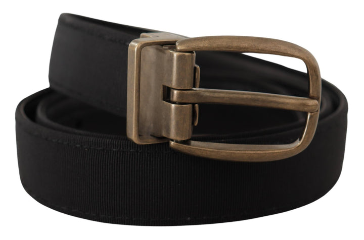 Elegant belt made of coarse-grained leather - Black