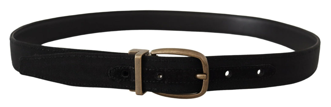 Elegant belt made of coarse-grained leather - Black