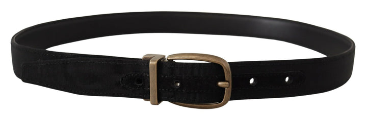 Elegant belt made of coarse-grained leather - Black