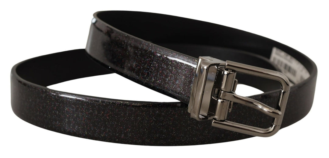 Elegant multicolor leather belt