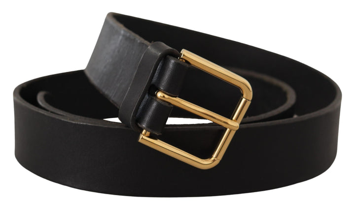 Brauner Goldmetall-Logoschnalle Kalbsledergürtel