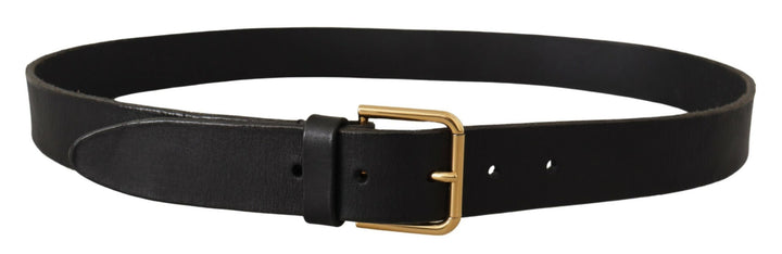 Brauner Goldmetall-Logoschnalle Kalbsledergürtel