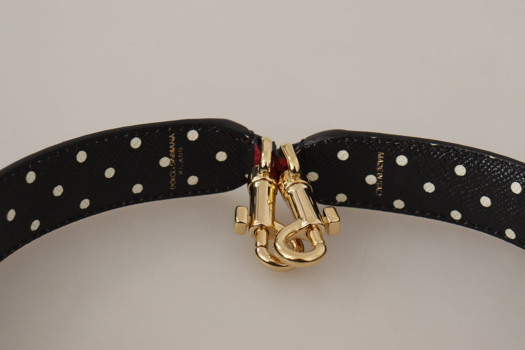 Elegant shoulder strap made of red python leather