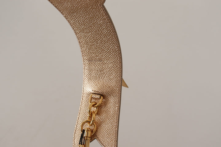 Gold Leder LOVE Patch Tasche Schulterriemen