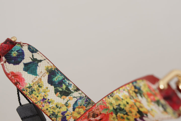 Elegant red python leather bag strap