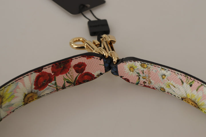 Elegant blue python leather bag strap