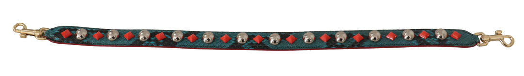 Emerald green leather shoulder strap