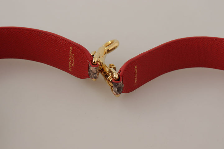 Brauner Pythonleder-Schulterriemen mit Kristallen