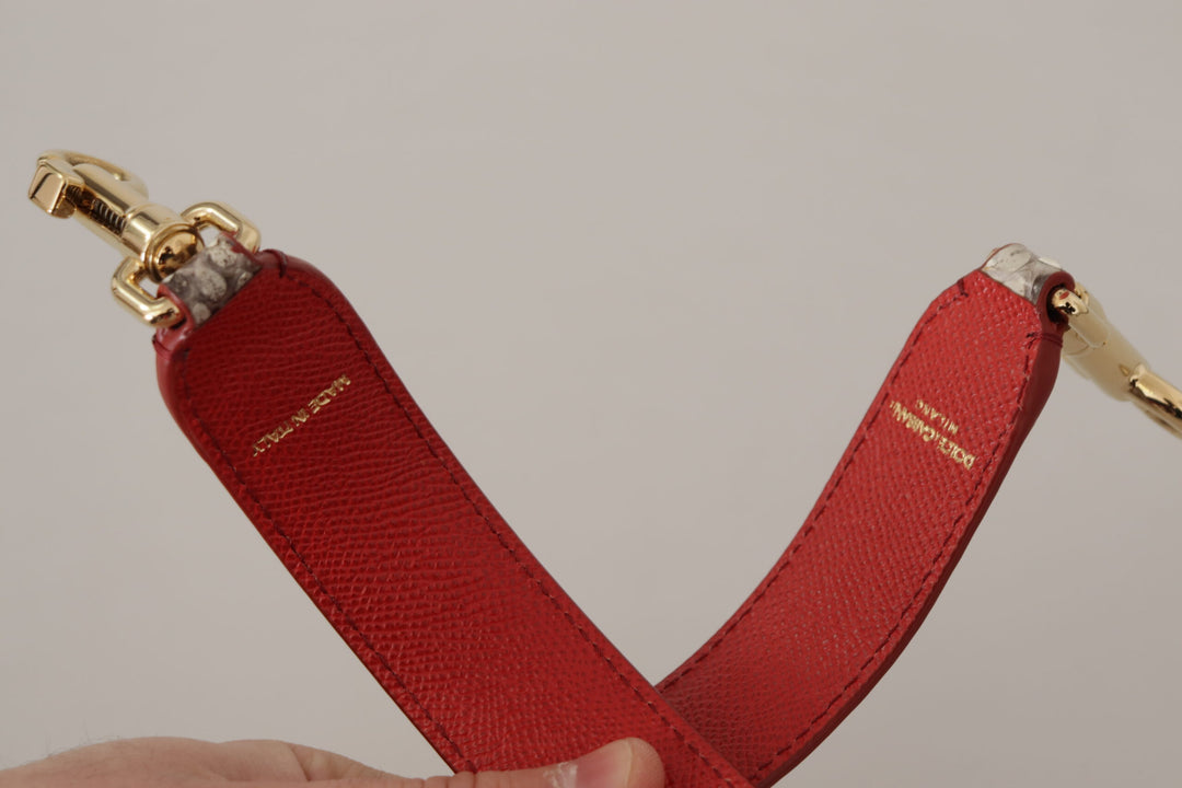 Opulent bag strap made of python leather in beige