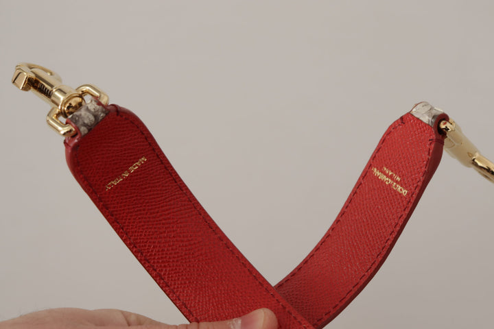 Opulent bag strap made of python leather in beige