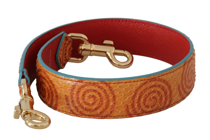 Chic orange leather shoulder strap accessory