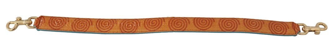 Chic orange leather shoulder strap accessory