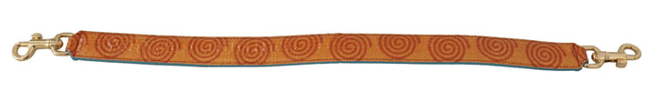 Chic orange leather shoulder strap accessory