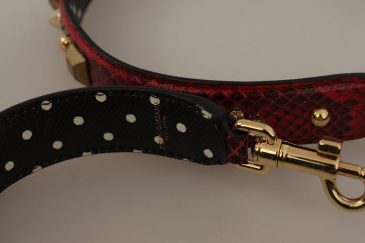 Red python leather shoulder bag strap