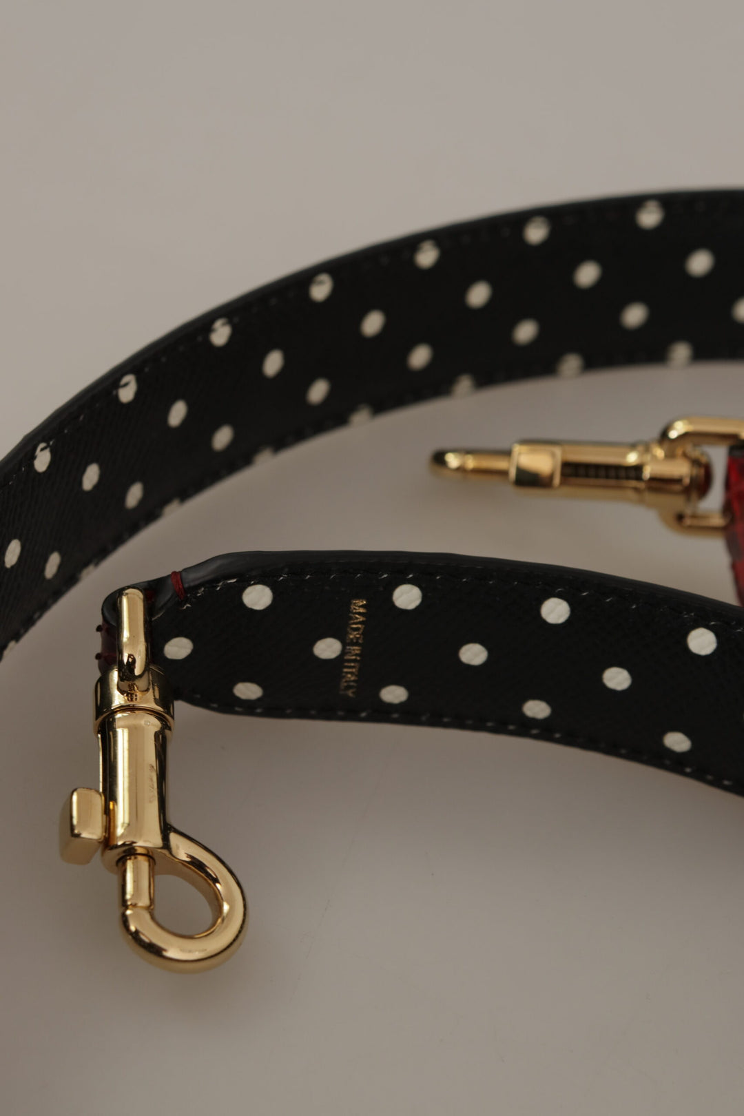 Red python leather shoulder bag strap
