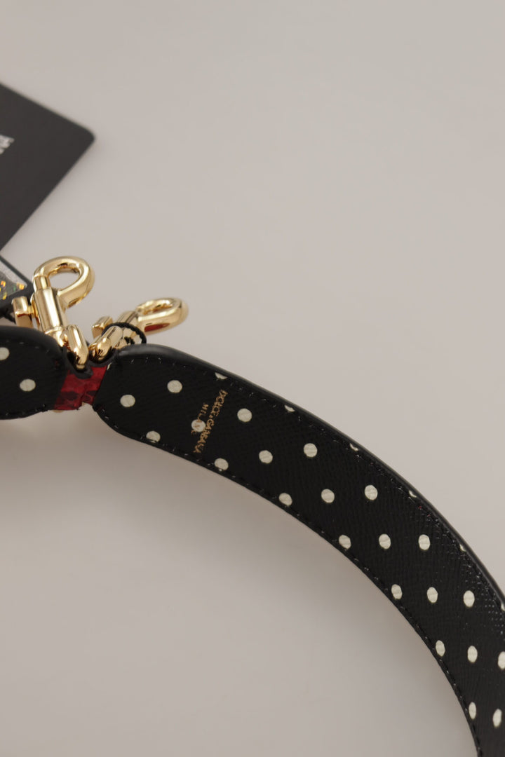 Elegant shoulder strap made of red python leather