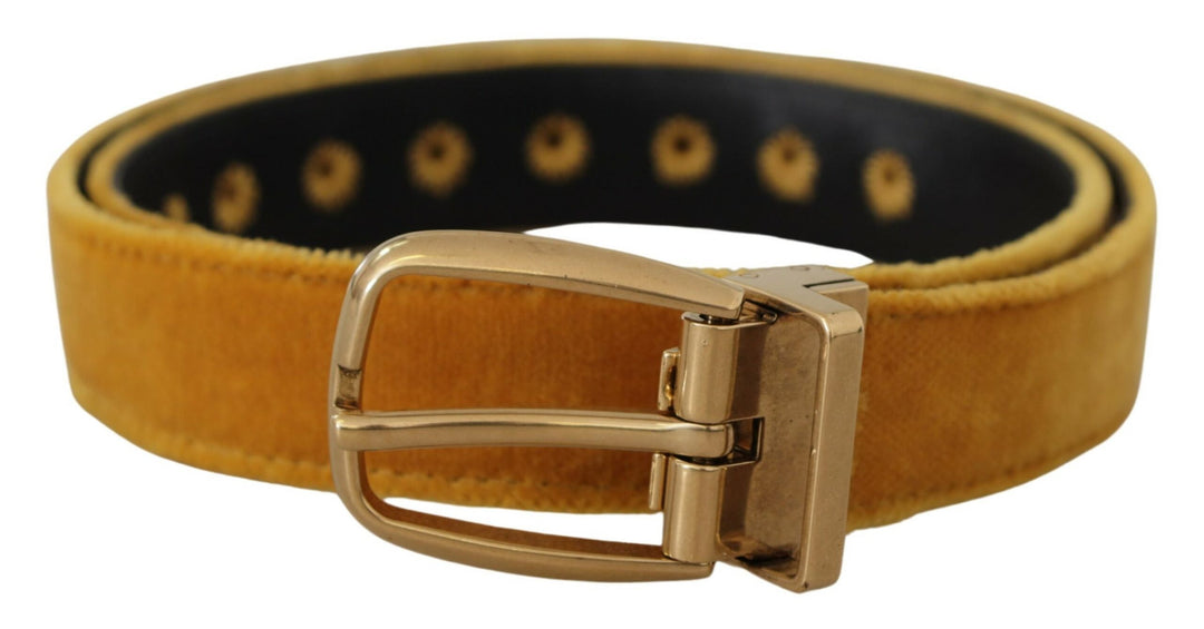 Eleganter Samtgürtel mit goldener Schnalle für Damen